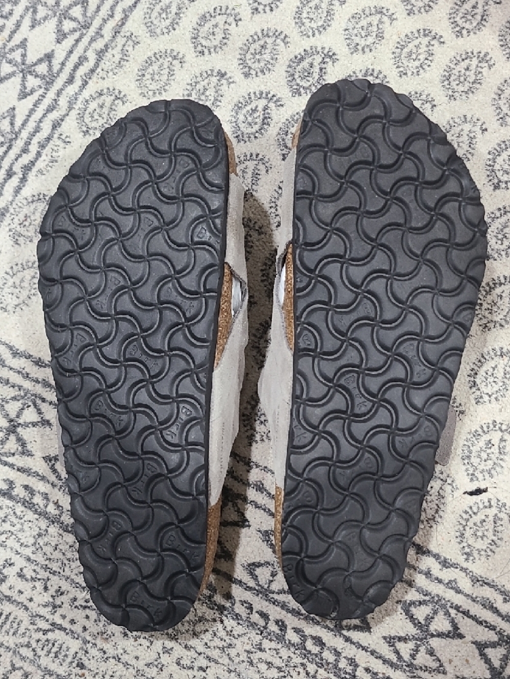 Birkenstock Men's Taupe Crisscross Suede Slide Sandals. **Lightly used!! - Picture 6 of 7